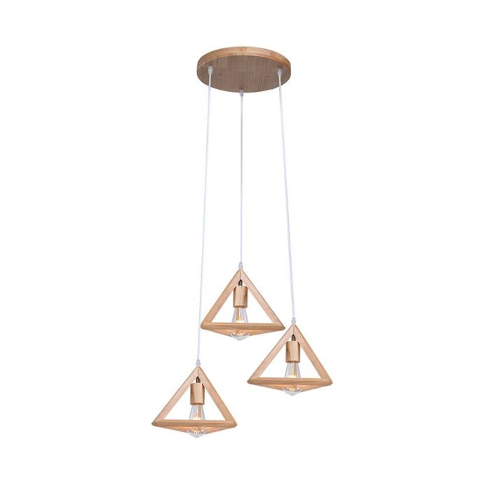 LED Designer Pendant Lampholder Wood Color Body 3*E27 LED Designer Pendant Lampholder Wood Color Body 3*E27