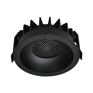 12W LED HONEY COMB DOWNLIGHT BRIDGELUX CHIP CCT:3IN1 BLACK RING + BLACK HEATING