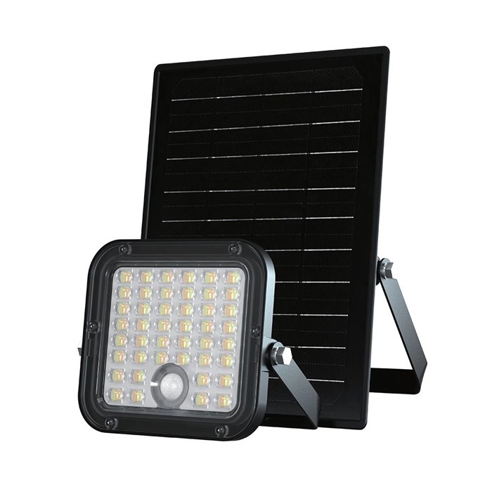 10W LED Solar Floodlight LiFePo Battery Black CCT 4000K+6000K 10W LED Solar Floodlight LiFePo Battery Black CCT 4000K+6000K