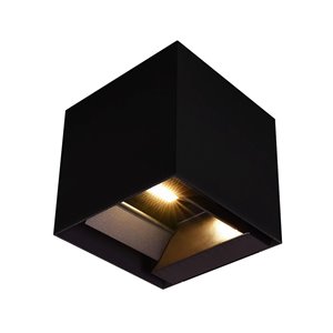 9W LED Solar Wall Light 3in1 Black Body IP65