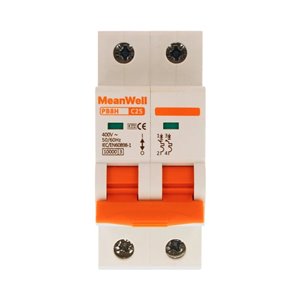 Interruttore Magnetetermico MeanWell Curva C 2P 2M 10kA C25A AC 400V IP20 IEC60898