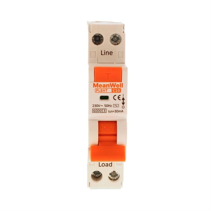 Magnetotermico Differenziale MeanWell Tipo AC Curva C 1P+N 1M 6kA C10A AC 230V Magnetotermico Differenziale MeanWell Tipo AC Curva C 1P+N 1M 6kA C10A AC 230V