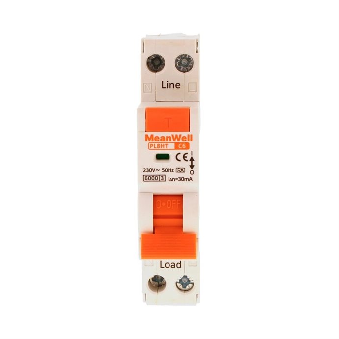 Magnetotermico Differenziale MeanWell Tipo A Curva C 1P+N 1M 6kA C6A AC 230V Magnetotermico Differenziale MeanWell Tipo A Curva C 1P+N 1M 6kA C6A AC 230V