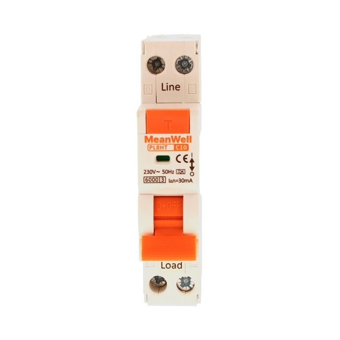 Magnetotermico Differenziale MeanWell Tipo A Curva C 1P+N 1M 6kA C10A 230V Magnetotermico Differenziale MeanWell Tipo A Curva C 1P+N 1M 6kA C10A 230V