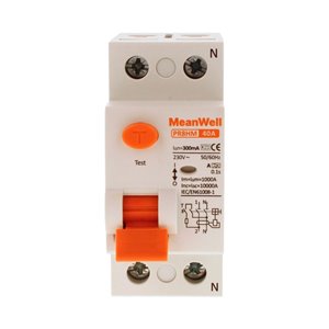 Differenziale Puro MeanWell Tipo A 1P+N 2M 10kA 300mA 40A AC 230V