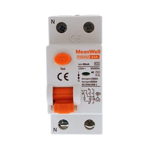 Differenziale Puro MeanWell Tipo AC 1P+N 2M 6kA 30mA 63A 230V