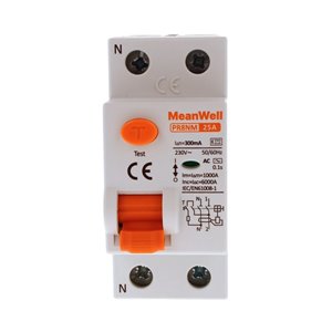 Differenziale Puro MeanWell Tipo AC 1P+N 2M 6kA 300mA 25A 230V