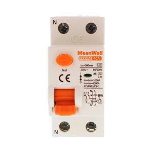 Differenziale Puro MeanWell Tipo AC 1P+N 2M 6kA 300mA 40A 230V