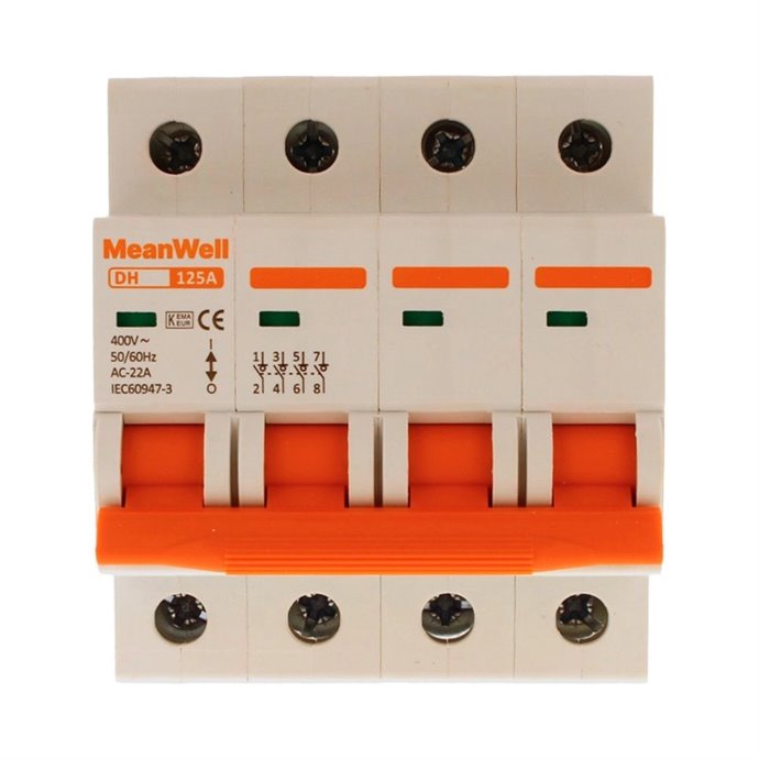 Sezionatore MeanWell 4P 4M 125A AC 400V IP20 IEC60947 Sezionatore MeanWell 4P 4M 125A AC 400V IP20 IEC60947