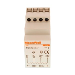 Trasformatore Campanello MeanWell Tipo B 2M 8V 12V 24V AC AC 230V IP20 IEC61588