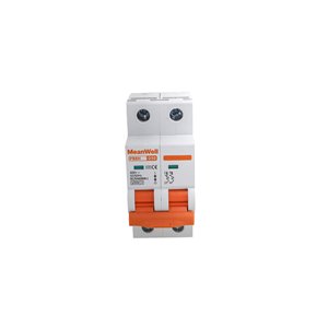 Interruttore Magnetotermico MeanWell Curva D 2P 2M 1kA D50A AC 400V IP20 IEC60898-1