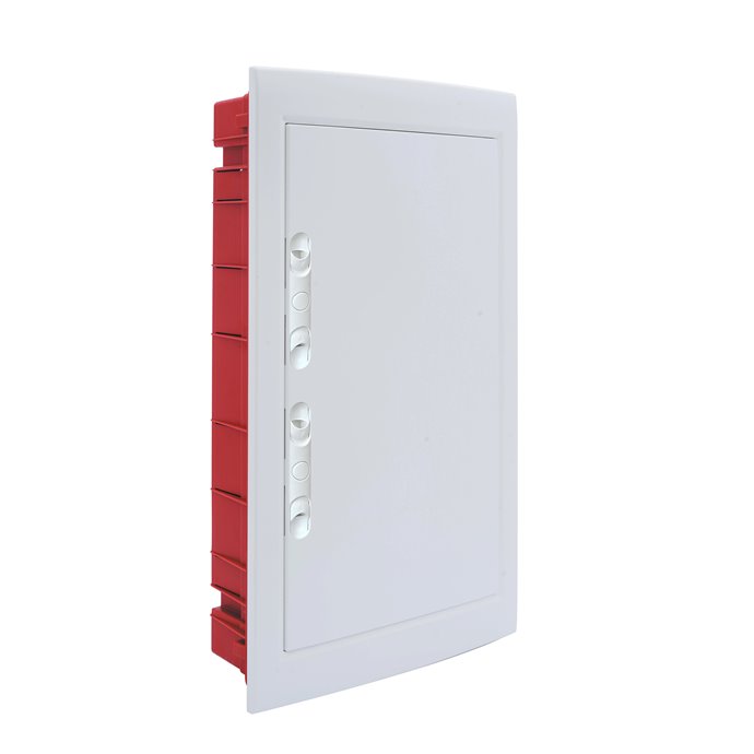 Centralino da Incasso MeanWell con Portello Cieco e Telaio Estraibile 36 Moduli Bianco