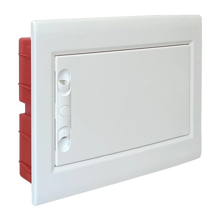 Centralino da Incasso MeanWell con Portello Cieco e Telaio Estraibile 12 Moduli 330x420x80mm Bianco