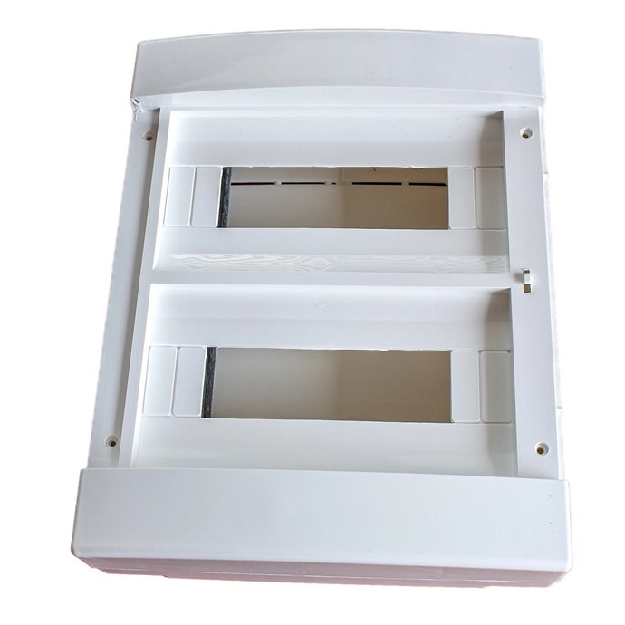 Centralino da Parete MeanWell senza Portello 24 Moduli Grigio RAL 7035 250x340x95mm IP40 Centralino da Parete MeanWell senza Portello 24 Moduli Grigio RAL 7035 250x340x95mm IP40