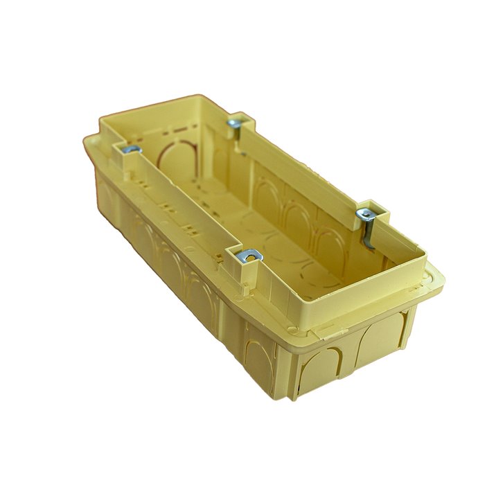 Scatola Portafrutti MeanWell da Incasso 6 Posti Rettangolare con Inserto Metallico