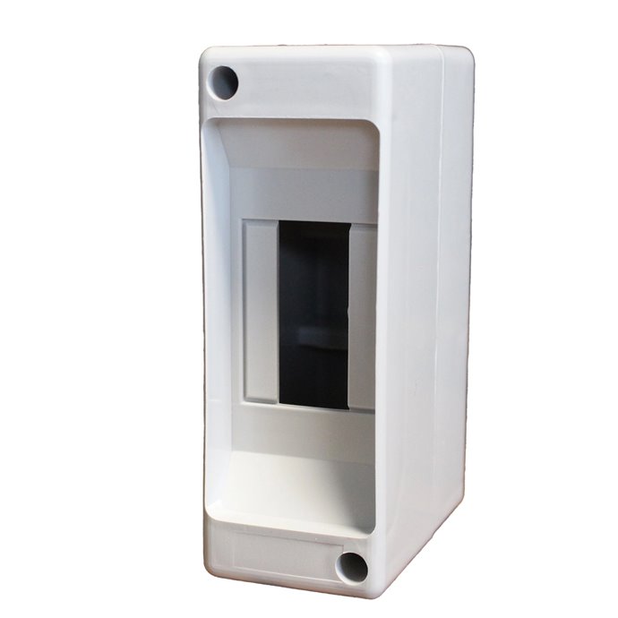 Centralino da Parete MeanWell con Binario DIN Stampato su Base 2 Moduli 130x45x86mm Grigio RAL 7035 IP40