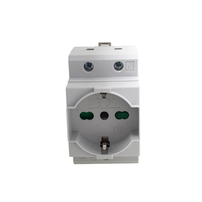 Presa Schuko MeanWell P40 + Bipasso 2M 10/16A AC 250V IP20 Certificata IEC60884