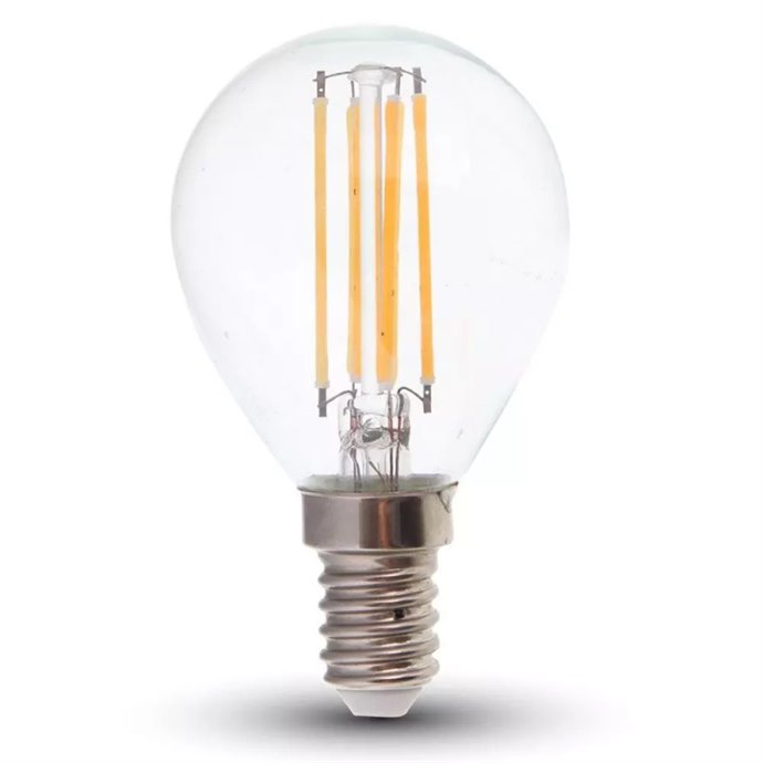 LED Bulb - 6W Filament E14 P45 Clear Cover 3000K