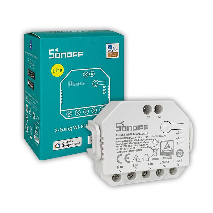 Interruttore Smart WiFi 2 Canali con possibilit√† per il controllo Tapparelle
