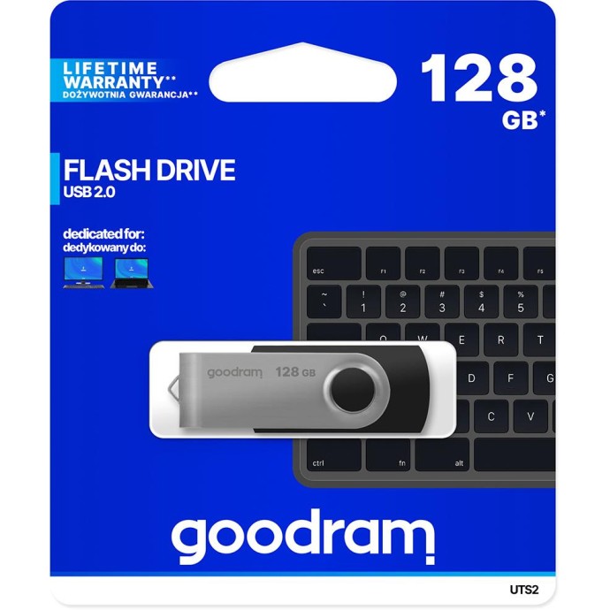 Chiavetta/Pendrive USB Goodram Twister 128GB nera USB 2.0 Chiavetta/Pendrive USB Goodram Twister 128GB nera USB 2.0