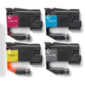 Yellow Compatible Cartridge DCP-J1260W/J1313DW/J1360DW/J1460DW-0.5KLC521Y