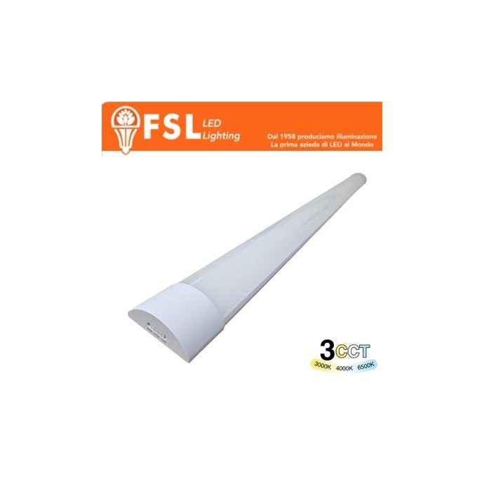 Plafoniera Lineare LED 18W 60cm - 3 in 1 CCT (3000-4000-6500K)