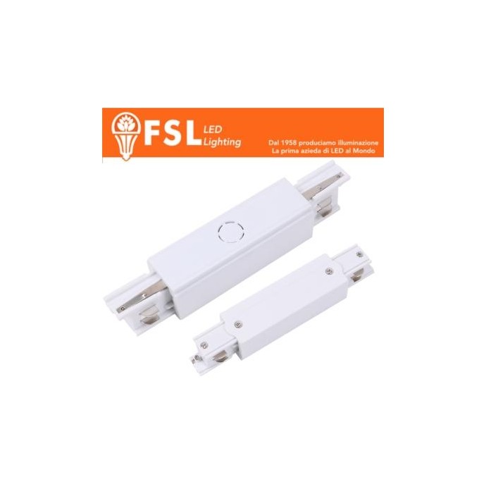 FSL Connettore Forma I per binario Trifase - Colore Bianco
