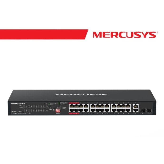 Mercusys Switch Rack da 28 porte Gigabit con 24 porte PoE+ - MS128GP