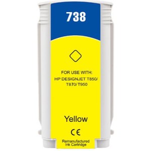 130ML Yellow Reman HP DesignJet T850,T870,XT870,XT950498N7A