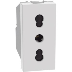 Presa bipasso compatibile Matix Go bianca Bratek