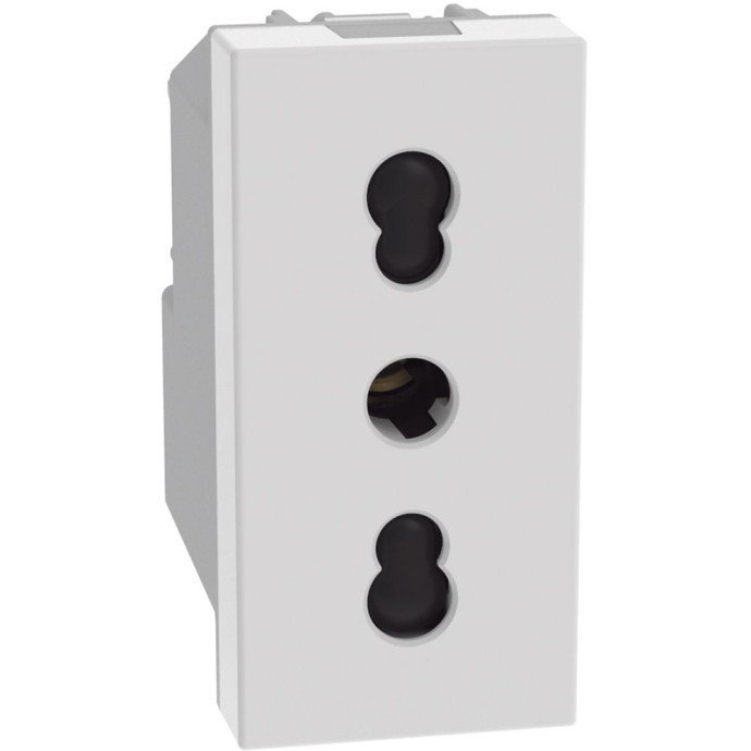 Presa bipasso compatibile Matix Go bianca Bratek