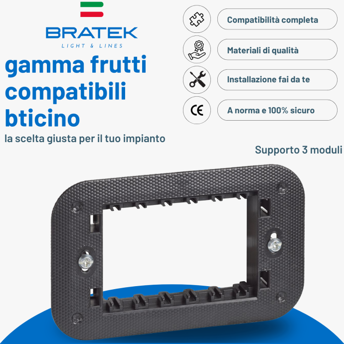 Supporto 7 Moduli MatixGo Bticino J4707 - Foto 12