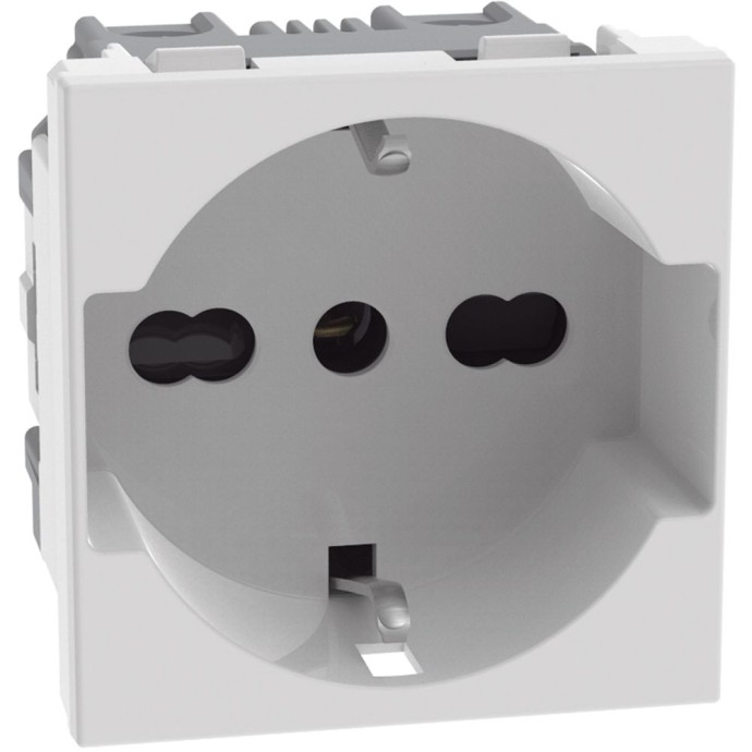 Presa schuko compatibile Matix Go bianca Bratek