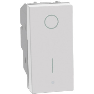 Interruttore bipolare 16A compatibile Bticino MatixGO colore bianco - Vista frontale