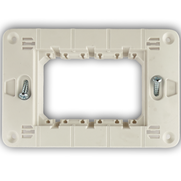 Supporto a 3 moduli per scatola rettangolare 503 compatibile Bticino MatixGO - Vista frontale