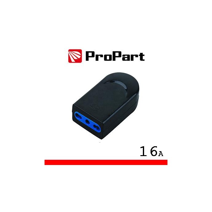 Presa 10/16A 2P+T nera polybag