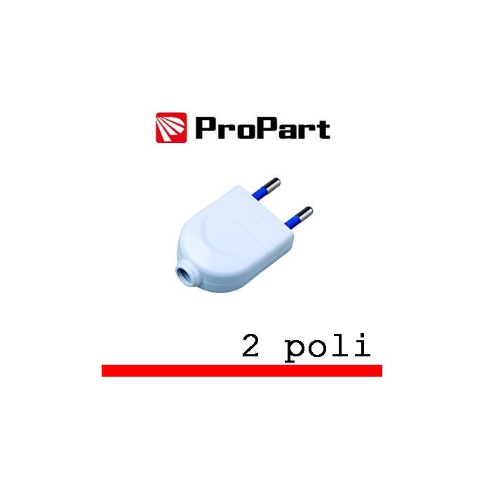 Spina 10A 2 poli polybag