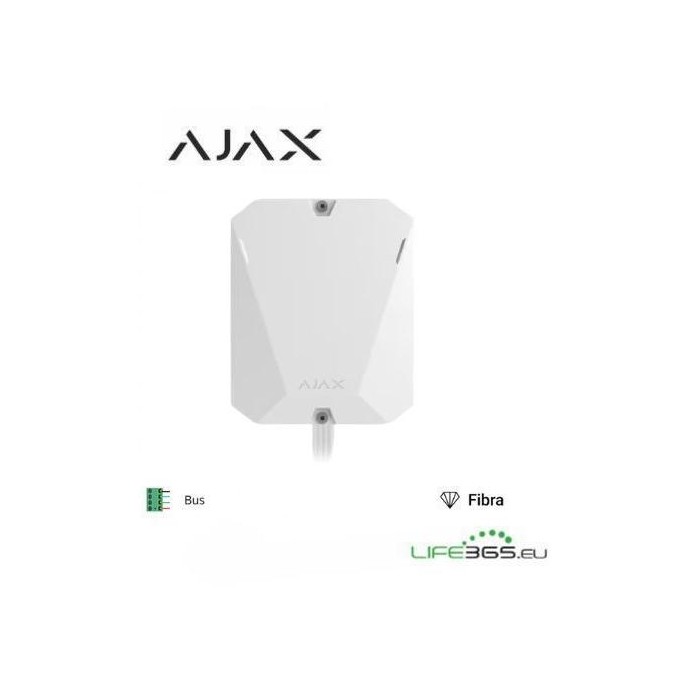 Ajax Superior MultiTransmitter Fibra white - Modulo cablato per integrare rilev