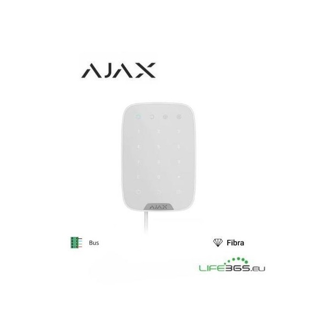 Ajax Superior Keypad Fibra white - Tastiera per interni cablata Bianca