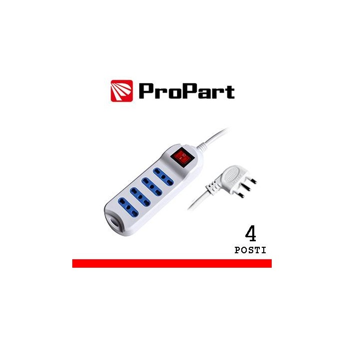 Multipresa 4pos bipasso spina16A +interr.