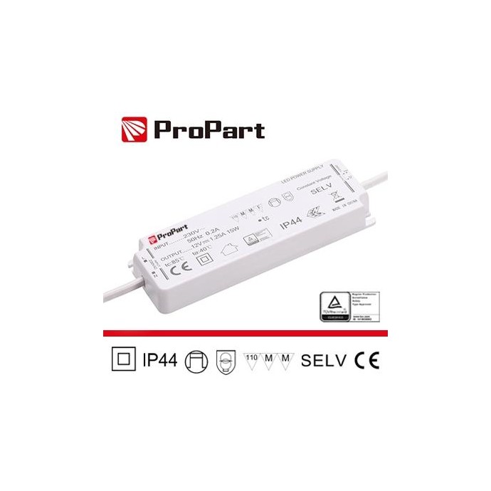 Alimentatore IP44 24V 15W 0.62A Size:130*42*17mm