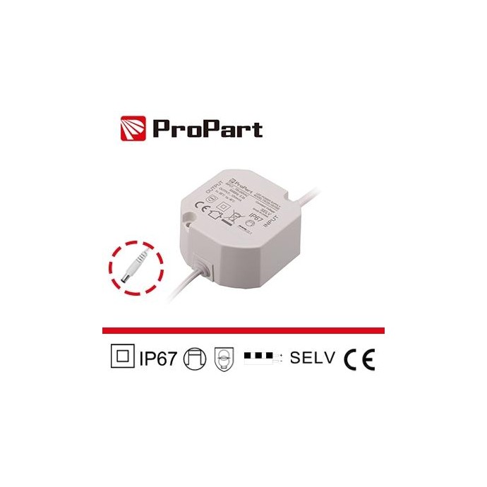 Alimentatore IP67 12V 20W 1.67A Size:59*59*28mm