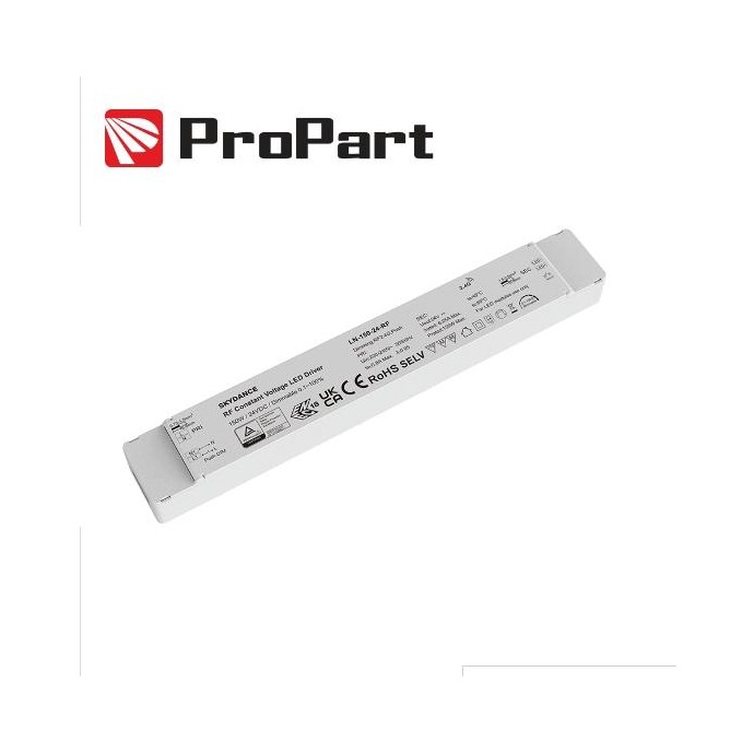 Driver LED dimmerabile RF - CV Serie LN, 220V-24VDC-150W-0.8A, RF2.4 G(Dimming Push)