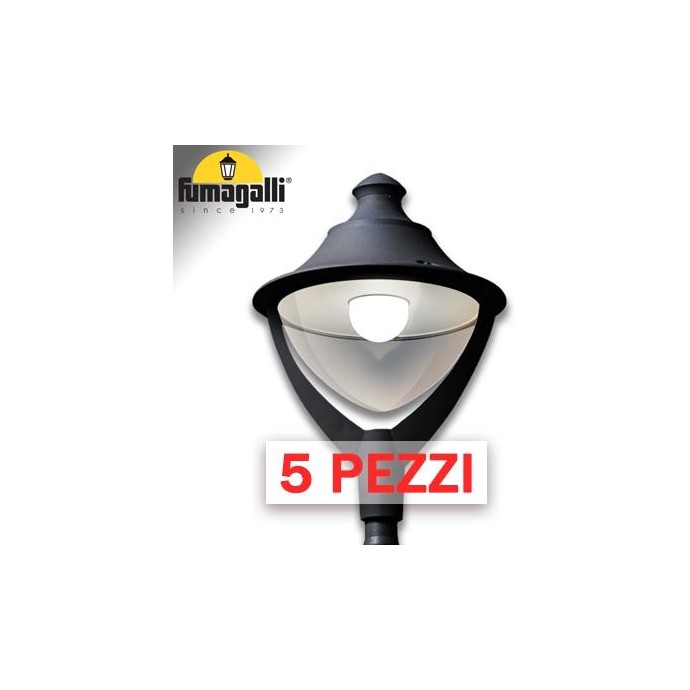 5x BEPPE 400 NERO TRASP POWER LED E27 30W CCT SET