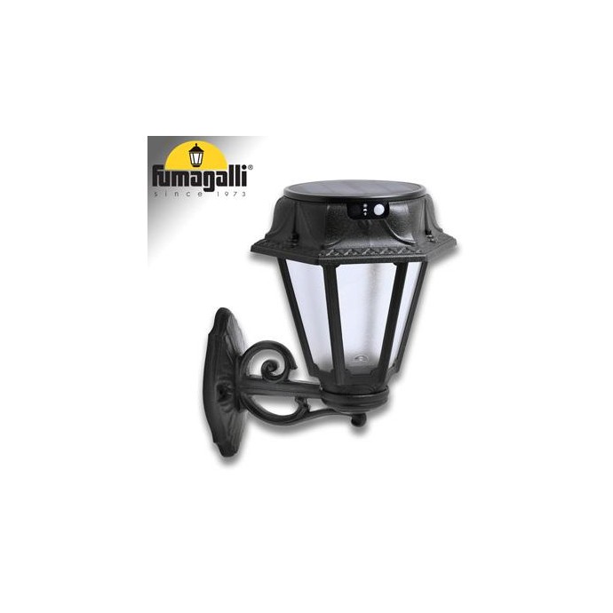BISSO/ROSETTA NERO SATIN SOLAR LED Ø150 PIR CCT SET