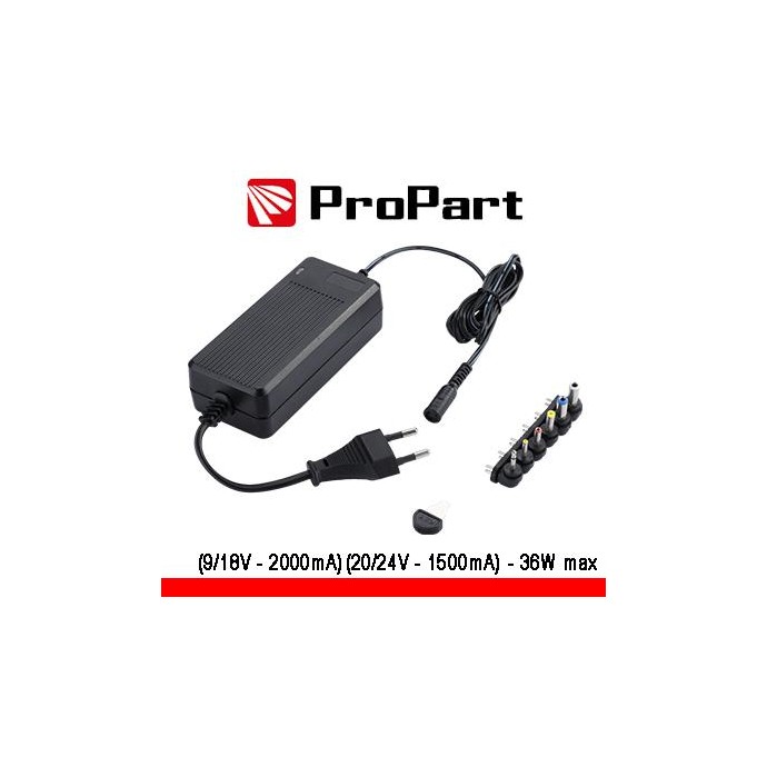 Alimentatore Universale Multi 9-24V 2000-1500mA 36W max