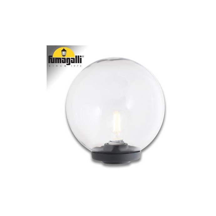 G250 BASE MODERNA NERO TRASP E27 