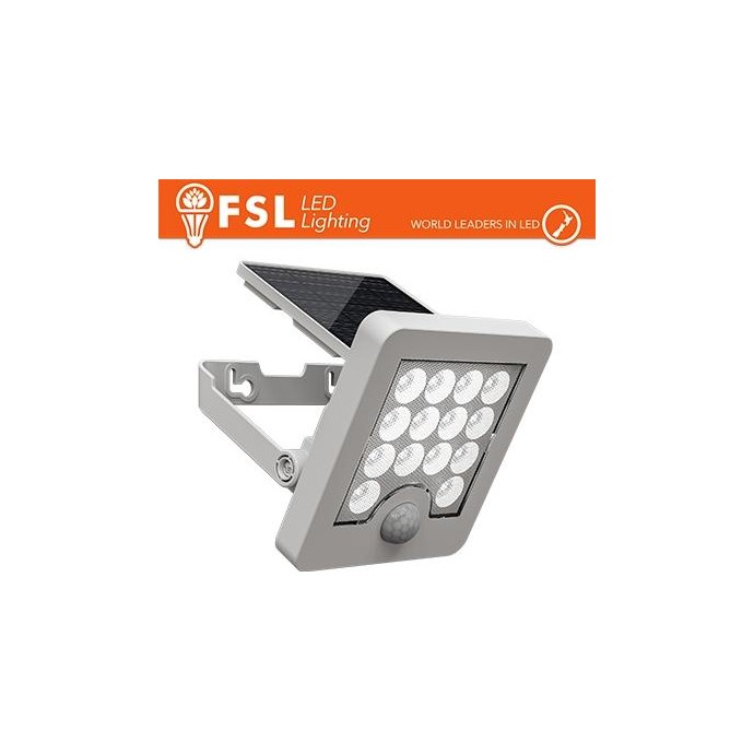 Faro da esterno solare con sensore di movimento 40W (4 led) - Bianco