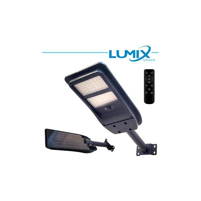 Faro solare LED senza fili con sensori, PALO INCLUSO 30cm