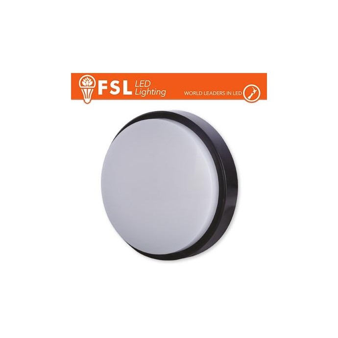Plafoniera LED ROTONDA NERA 15W 3000K Ø180*55 IP54 